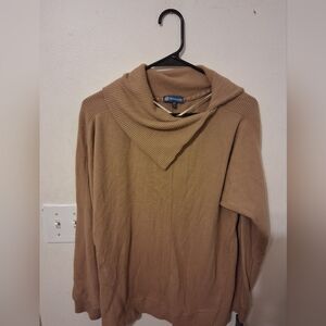 Chico's Tan Cowl Neck Sweater